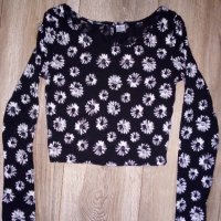 Къса дамска блуза "Н&М" , снимка 2 - Блузи с дълъг ръкав и пуловери - 41784800