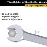 Titan Tools 12529 голям масивен звездогаечен ключ с тресчотка 34мм. тегло 1.36 кг. НОВ, снимка 4 - Ключове - 34777445