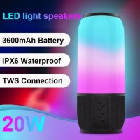 Уникална RGB Безжична Колона Колонка Bluetooth Тонколона USB, снимка 1 - Bluetooth тонколони - 34479077