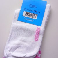 Памучни чорапи Adidas, Бели с цветно лого, снимка 2 - Мъжки чорапи - 41880058