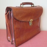 Vintage, Italy,кожена чанта за документи, бизнес чанта, снимка 1 - Чанти - 41204808