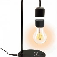 Стилна Стилна Левитираща LED лампа за Бюро , Офис , Дом + QI Зарядно, снимка 5 - Настолни лампи - 35989626