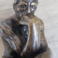 Стара бронзова фигура "Мислителят", снимка 12 - Антикварни и старинни предмети - 42417049