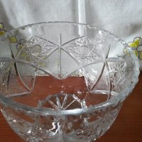 Голяма кристална купа фруктиера , снимка 6 - Антикварни и старинни предмети - 41776496