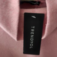 НАМАЛЕНА - Trendyol нова розова блуза с поло яка тип туника , снимка 16 - Блузи с дълъг ръкав и пуловери - 41104352
