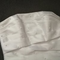 LILLY DK бутиков дамски корсет бюстие с перли и връзки в бял цвят р-р XS/S, снимка 7 - Корсети, бюстиета, топове - 44337244