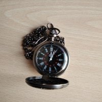 NOUSEG винтидж джобен кварцов часовник с римски цифри+ верижка , снимка 14 - Джобни - 41227257