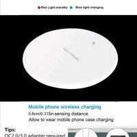 Безжично бързо зарядно iPhone Huawei Honor Samsung Xiaomi, снимка 3 - Apple iPhone - 42405069