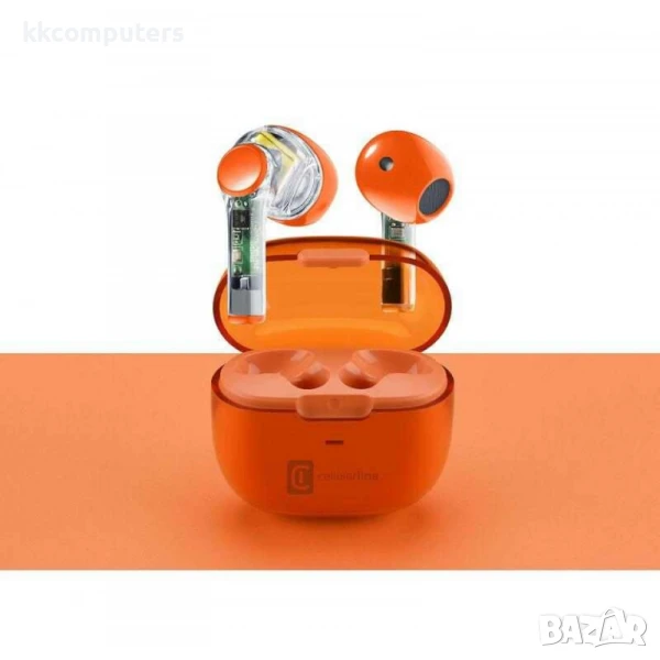 TWS Fine, Оранжеви Bluetooth слушалки, снимка 1