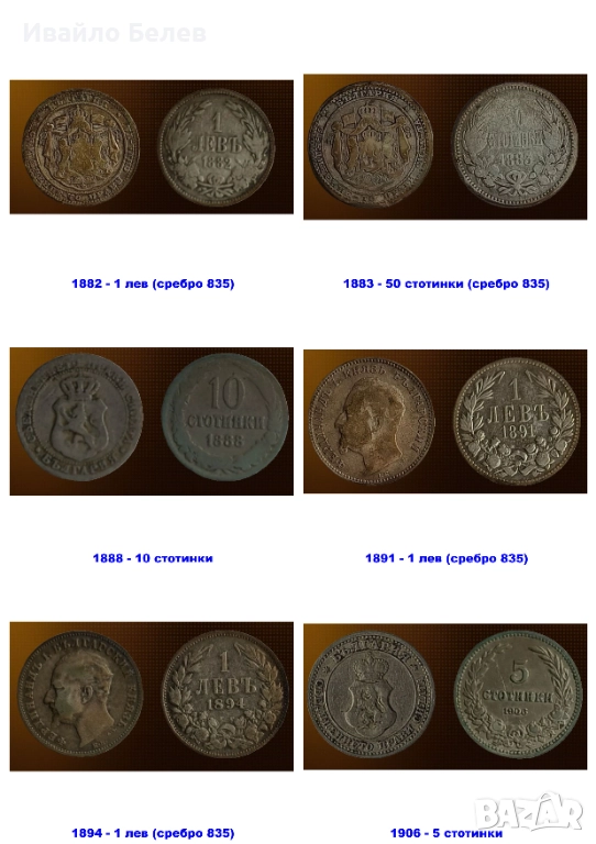 24 български монети (вкл. сребърни) 1882-1930, снимка 1