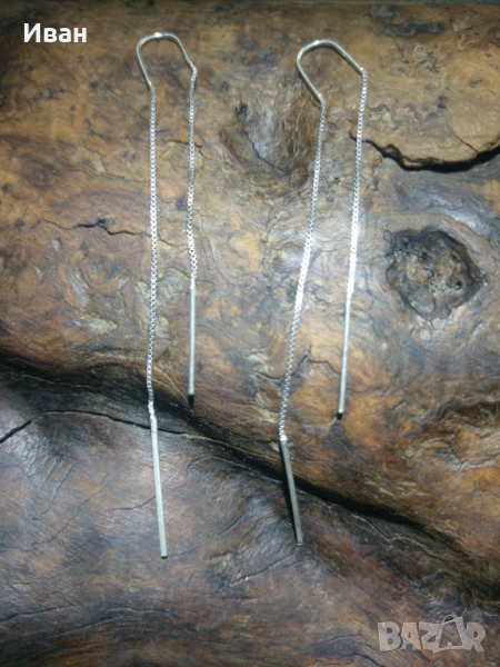 Сребърни обеци, снимка 1