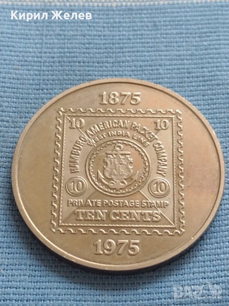 Монета 10 цента Индия КОРАБИ HAPAG -  WESTINDIEN POSTDIENST 30205, снимка 1