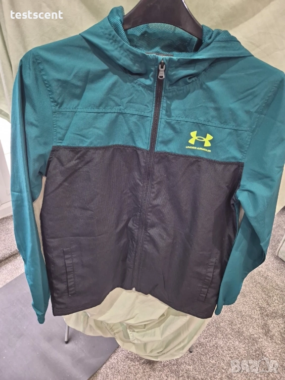 $68 Юношеско яке Under Armour XL (Черно и Тюркоазено) YXL за деца и юноши, снимка 1