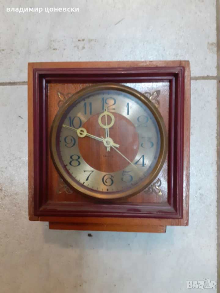 Стар настолен,каминен часовник,будилник, снимка 1