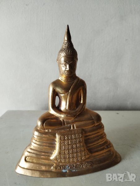 месингова статуетка-буда, снимка 1