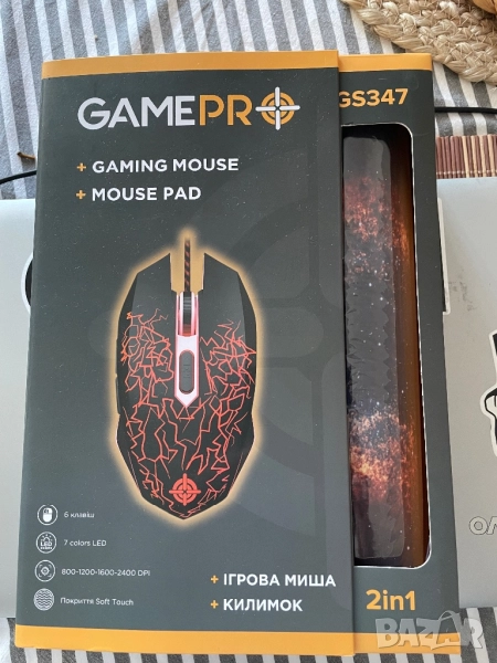 Геймърска мишка с подложка GS34, снимка 1