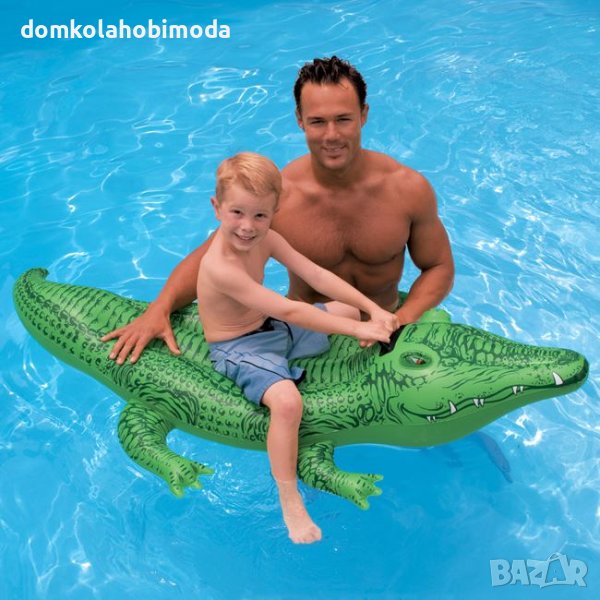 Надуваем Крокодил Intex,168x86 см/ до 40 кг, снимка 1