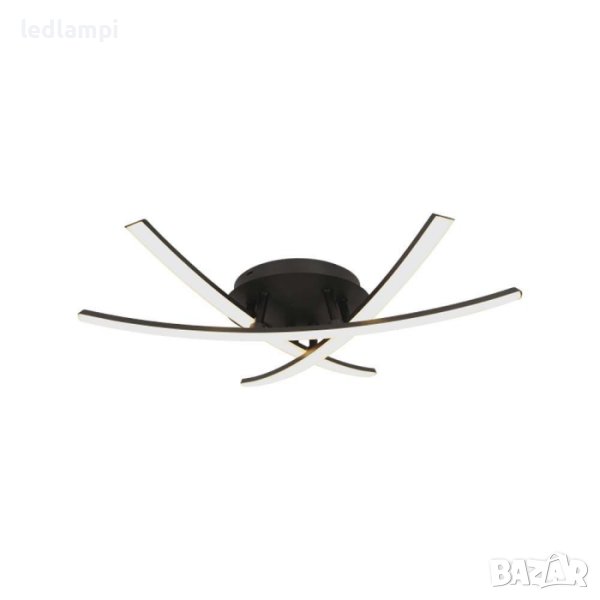 LED Плафониера 20W Черна Топло Бяла Светлина, снимка 1