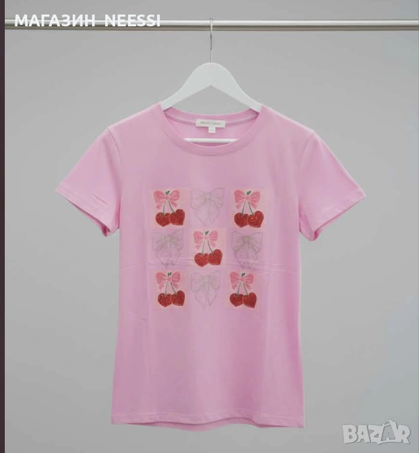 Тениска с черешки , снимка 1