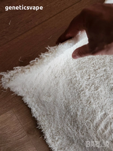 бял мокет шаги косъм 20мм белгийски, снимка 1