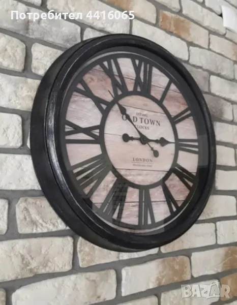 Стенен часовник с римски цифри , снимка 1