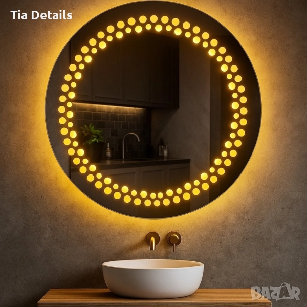 Луксозно огледало с LED осветление и сензорна технология, снимка 1