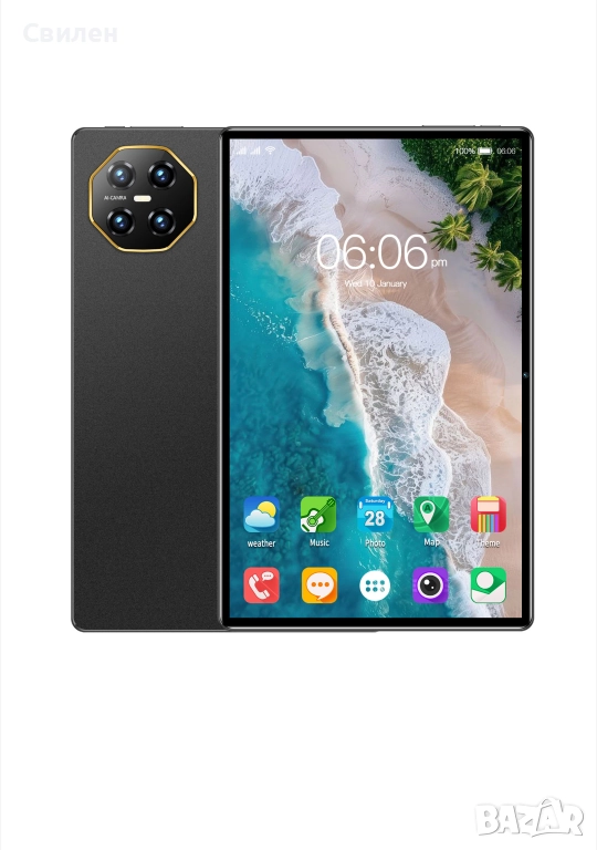 Таблет- 10,1 инча, SIM карта, 12GB RAM, 128BG ROM, снимка 1