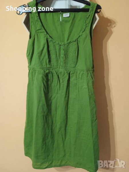 Разкроена рокля в зелено Есприт, снимка 1