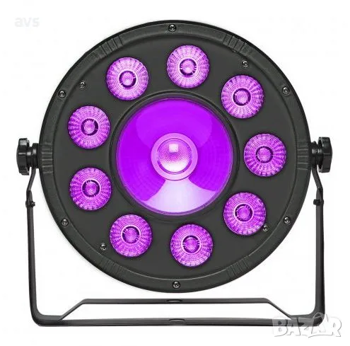 Fractal LED пар прожектор RGBW 9x10W + 1x20W, снимка 1