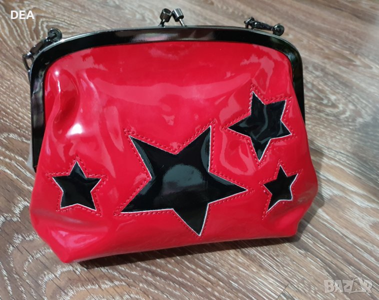 Червена чанта със звезди-35лв.НОВА, снимка 1