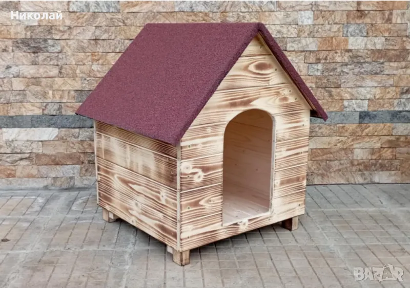 Дървена къща за кучета  , малки и средни породи кучета , къща куче от дърво,  кученца , снимка 1