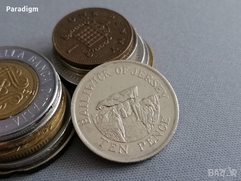 Монета - Остров Джърси - 10 пенса | 1992г., снимка 1