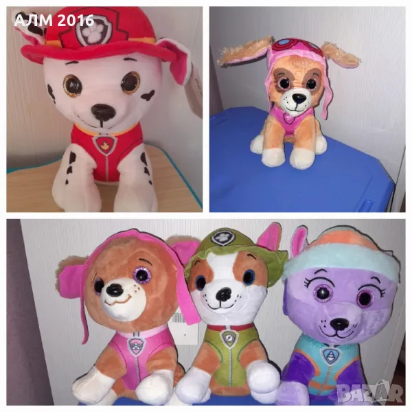 Плюшени кученца Пес Патрул Paw Patrol - Скай, Еверест, Тракър и Маршал, снимка 1