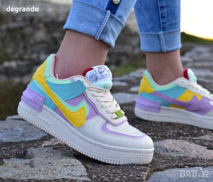 Дамски кецове Nike Air Force цветни, снимка 1