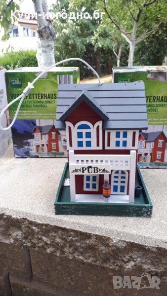 Декоративни рисувани къщички за птици ( хранилки ) - Living Garden - ръчно рисувана, снимка 1