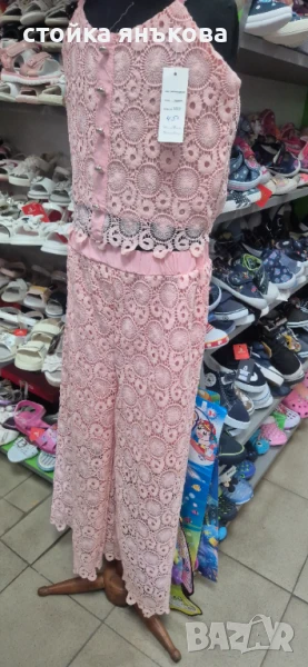 Детски комплект дантела панталон и потник, снимка 1