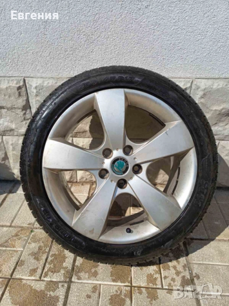 Алуминиеви джанти + зимни гуми 17-ки за Шкода Октавия, снимка 1