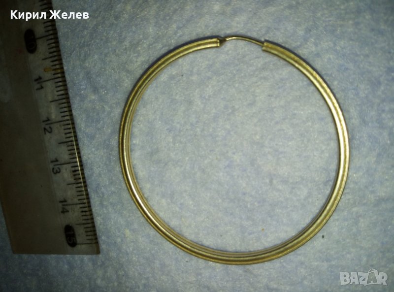 СТАРА КЛАСИЧЕСКА ГОЛЯМА СРЕБЪРНА ВИНТИДЖ СТИЛ ОБЕЦА МАЙСТОРСКА РЪЧНА РАБОТА СРЕБРО 40240, снимка 1