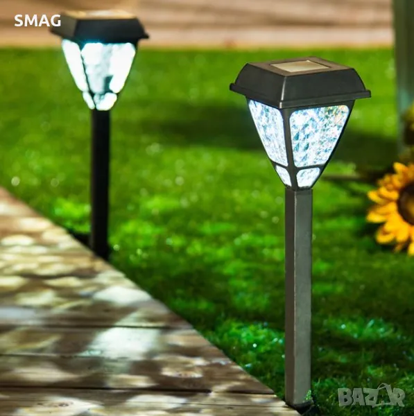 Слънчев фенер соларна лампа - черена 41см S_1140674, снимка 1