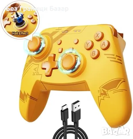 Нов Безжичен контролер за Switch/PC/Android с TURBO и Hall джойстик, снимка 1