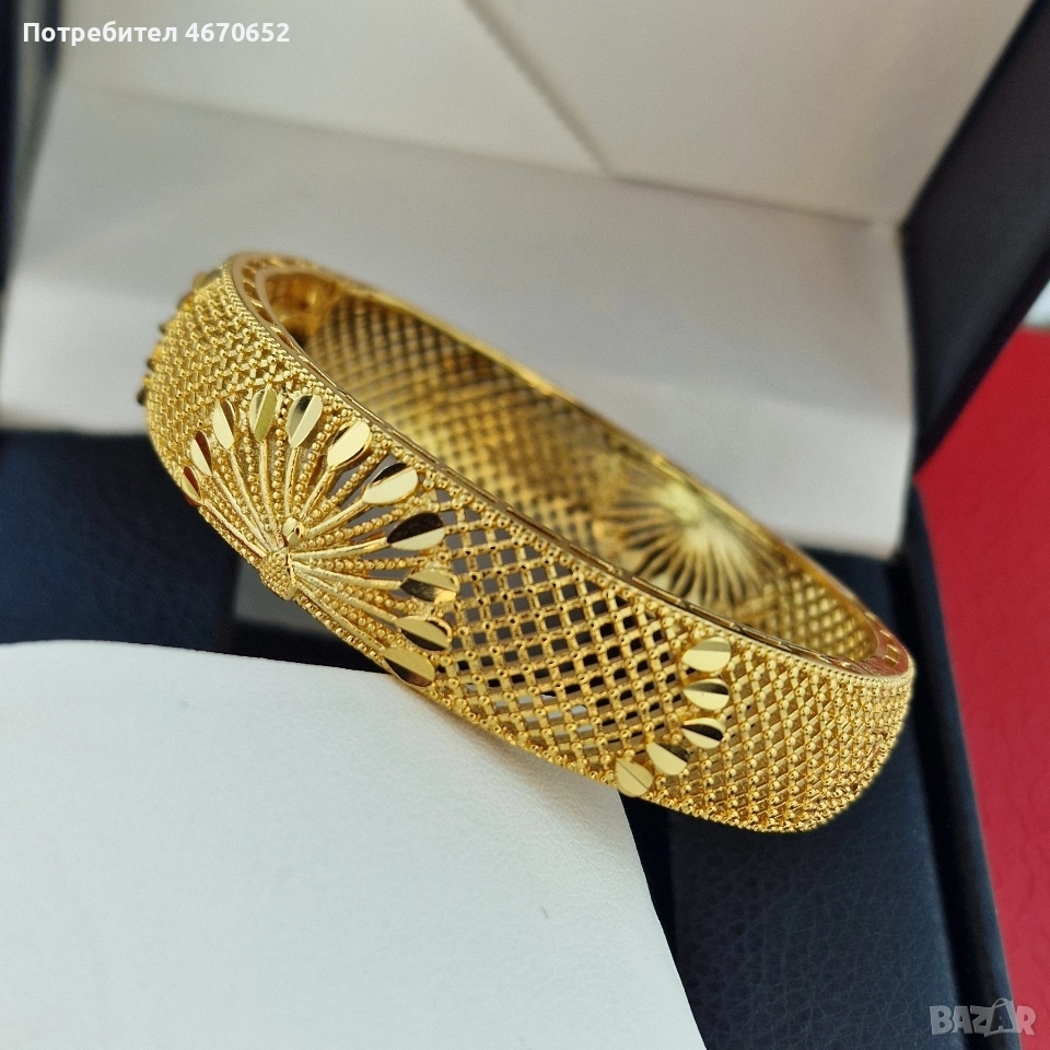 Дубайска Гривна “Royal Mesh” – 18К позлата, снимка 1