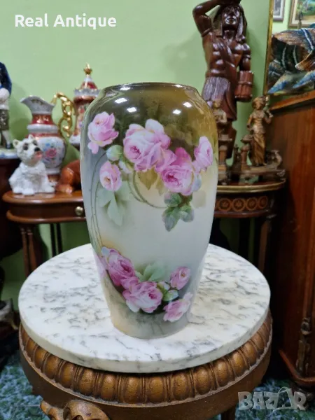 Топ- Уникална антикварна колекционерска немска порцеланова ваза Suhl, снимка 1