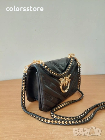 Дамска Черна чанта Пинко код SG102, снимка 2 - Чанти - 38762283