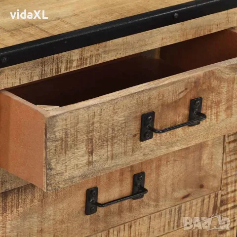 vidaXL Бюфет, 100x31x60 см, грубо мангово дърво масив, снимка 7 - Бюфети - 56146549