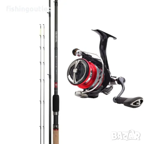 Фидер комплект Daiwa Ninja. Въдица 3.60мт 120гр,макара и подарък корда, снимка 3 - Въдици - 47571340