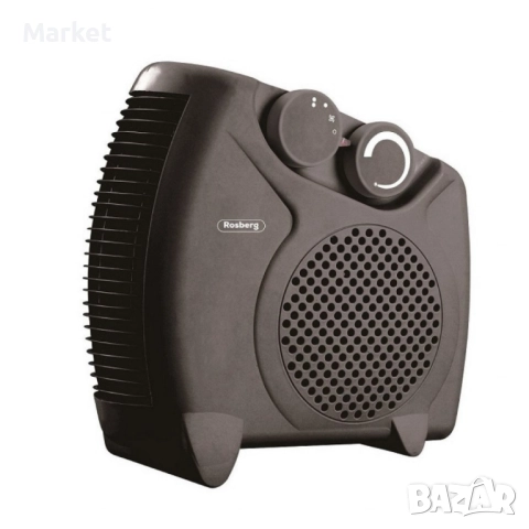 Отоплителна вентилаторна печка Rosberg – 2000W, черен/бял, снимка 6 - Отоплителни печки - 51812069