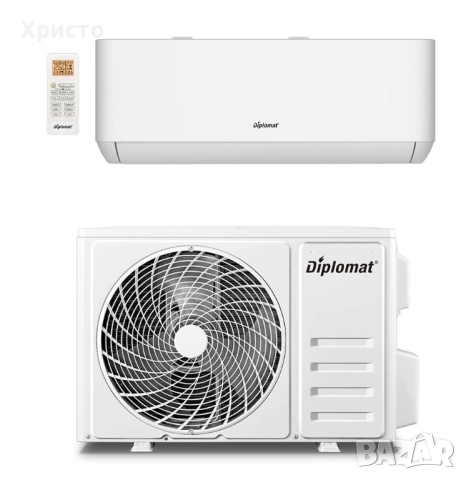 НОВО!!! Инверторен климатик DIPLOMAT DAC-120CAN, 12000 BTU, Бял, A++  