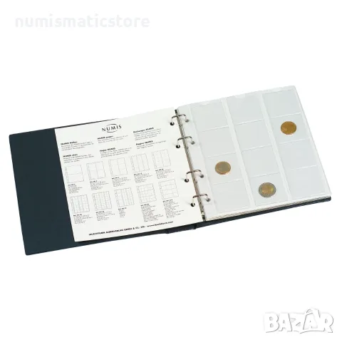 Leuchtturm NUMIS албум с 5 листа син цвят , снимка 2 - Нумизматика и бонистика - 56329827
