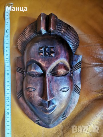 Африканска маска Бауле, снимка 3 - Антикварни и старинни предмети - 39958948