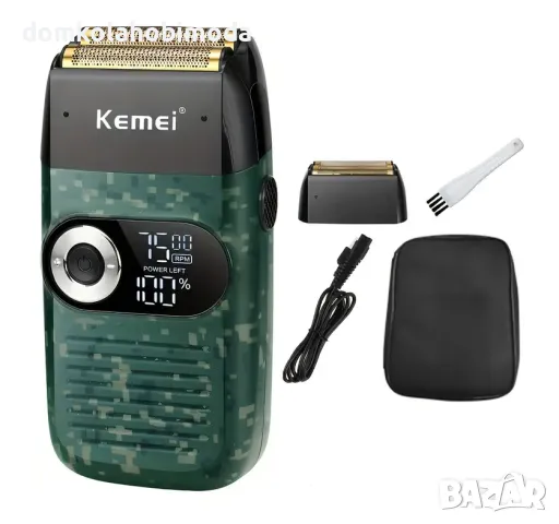 Професионална Тример и Самобръсначка Kemei, Презареждаща батерия, 3 скорости